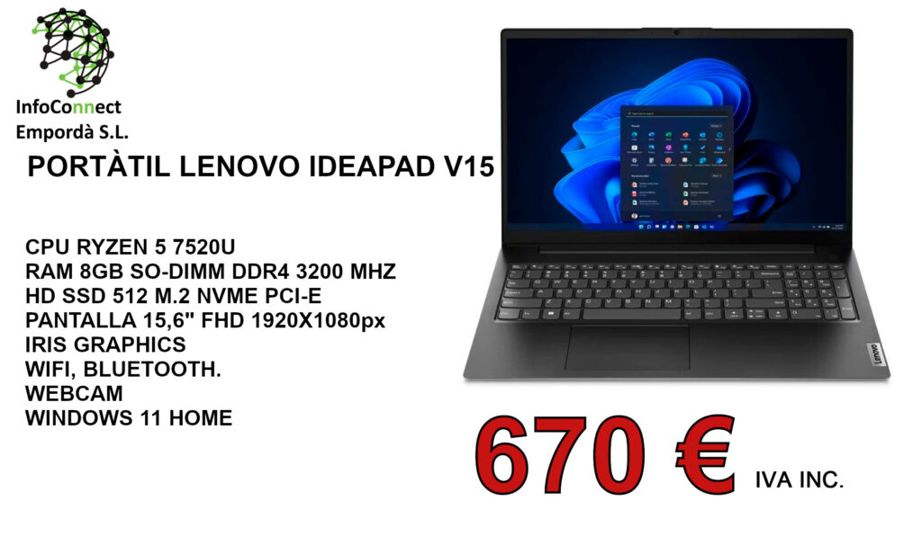 portátil lenovo, ryzen 5, 8 gb de ram , 512 gb ssd, windows 11 home